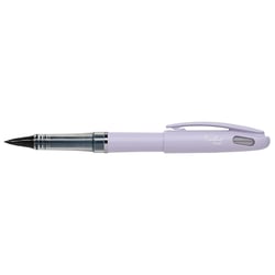 Feutre plume PENTEL - Encre noire - Pointe plastique moyenne - Corps Crocus - Rechargeable