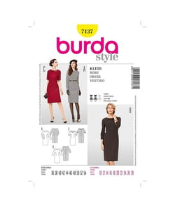 Patron N°7137 Burda : Robe taille n°FR 36-54