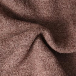 Tissu Laine Bouillie  uni Hanna sur fond Marron clair