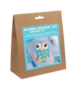 Kit Crochet Amigurumi Chouette - Debutant - Trimits Bleu