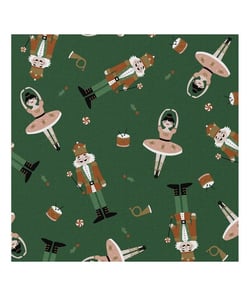 Tissu coton enfant casse noisette de 150 cm de largeur Vert (04) vendu par 50 cm