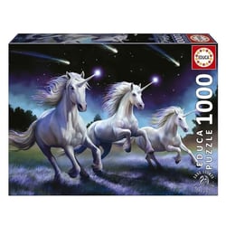 Puzzle 1000 pcs Licornes Anne Stokes - Educa Borras - Bleu