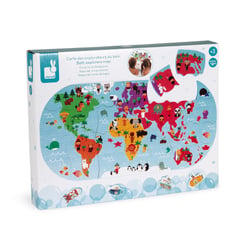 Puzzle carte des explorateurs du bain - Janod