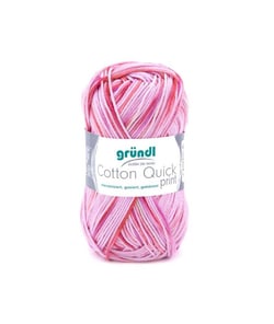 Fil de Coton à tricoter COTTON QUICK PRINT - PPSC - Gründl 193 Rose