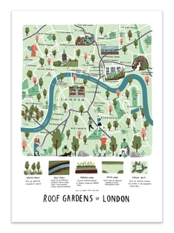 Affiche 30 x 40 cm - Roof gardens of London - Alex Foster