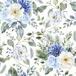 Lot de 4 serviettes en papier découpage collage 33 cm FLEUR D HIVER F 211