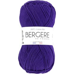 Pelote de laine - Glycine - 100% coton bio - 3mm - Tricot et crochet - Bergère de France