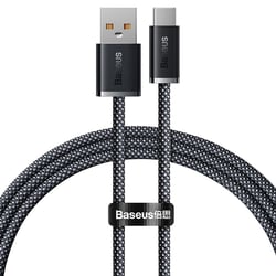 Baseus Câble USB / USB-C 1m 100W Charge et Transfert Fast Charging en Nylon Tressé Noir