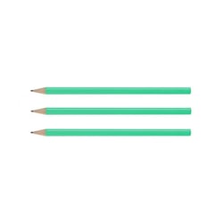 Lot de 3 crayons graphite WONDAY - Corps hexagonal - Vert - HB