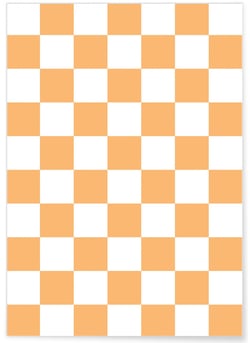 Affiche Damier Orange | A3 : 29,7x42cm