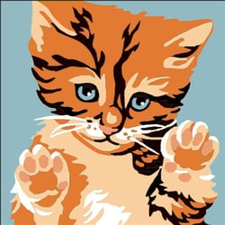 LUC - Kit canevas Soudan Le Chat 20x20cm