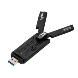Nedis Dongle Wi-Fi 6E AX5400 avec Connexion USB 3.0 et 2 Antennes à Triple Bande Noir