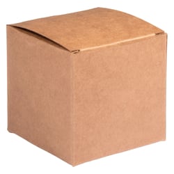 Kit boîte à plier - Carré - Kraft - 7,5 x 7,5 x 7,5 cm