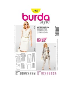 Patron Burda 7075 Ensemble dames taille n°FR 36-50