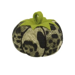 Tomate porte-épingles 8cm imprimé panthère kaki