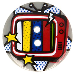 Lot de 3 boutons écusson 28mm BOUCLE