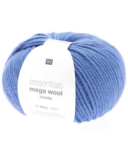 Laine à tricoter Essentials Mega Wool Chunky - Rico Design 19 Bleu