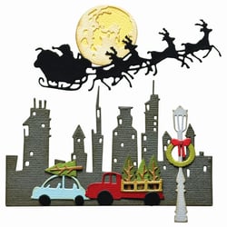 Gabarit de découpe pour machine Sizzix Tim Holtz - Vault Christmas Magic - 12 pièces