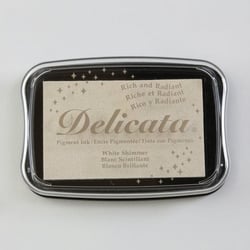 Encreur Delicata white shimmer - Tsukineko