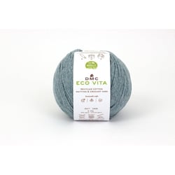 DMC - Fil Coton Recyclé Eco Vita 3mm 100g Tricot et Crochet Col. 117 bleu
