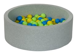 Piscine à balles Aire de jeu + 200 balles jaune, bleu, vert - Velinda