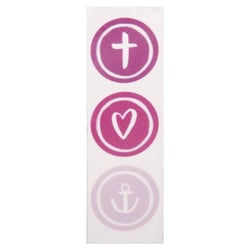 Motifs de cire Croyance Amour Espérance, rose oeillet, 9,5x3cm, 1 pce.