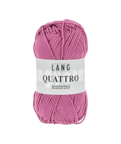 Fil à tricoter 100% coton QUATTRO - Lang Yarns 85 Rose