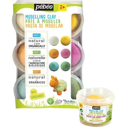 Pâte à modeler - Boîte de 6 pots - Naturelle - Bio - Pour enfant - Pébéo