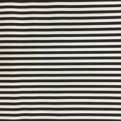 Tissu Coton imprimé marinière Noir et blanc