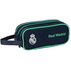 Trousse rectangulaire Real Madrid Vert 21 CM - 3 compartiments