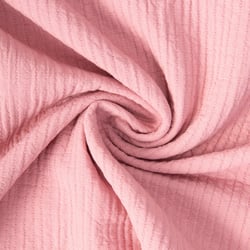 Tissu Coton surpiqué uni Rose