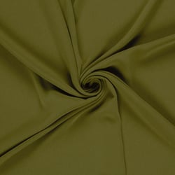 Tissu Crêpe stretch uni Vert kaki