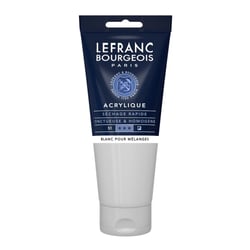 Peinture acrylique - Blanc pour mélanges - 800 - Fine - Lefranc Bourgeois - Tube 200ml