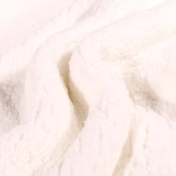 Tissu Fausse fourrure Sherpa Blanc - Au mètre