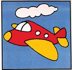 Kit canevas soudan enfant Avion