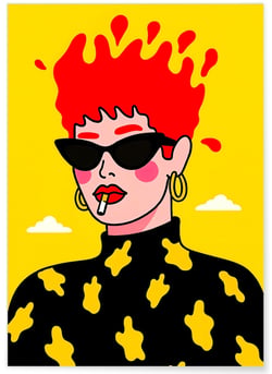 Affiche Femme rebelle | A3 : 29,7x42cm