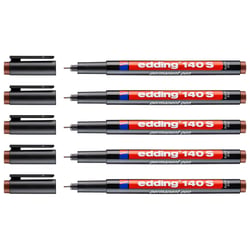 Lot de 5 Feutres permanents EDDING 140S - Marron - Pointe extra fine 0,3 mm