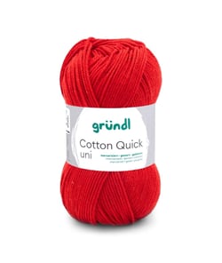 Fil à tricoter COTTON QUICK UNI - Gründl - PPSC - certifié Oeko-Tex 120 Rouge