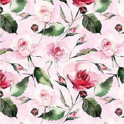 Lot de 4 serviettes en papier découpage collage 33 cm FLEUR ROSE ROUGE F 801