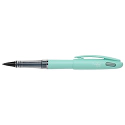 Lot de 12 feutres plume - PENTEL - Encre noire - Corps vert bourgeon - Tradio TRJ97