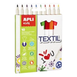 Feutres pour textile couleurs assorties x10