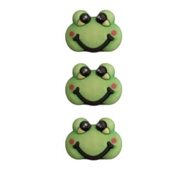 3 boutons fantaisies scrapbooking décoration couture GRENOUILLE