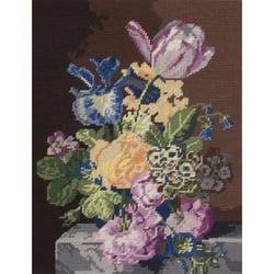 DMC - Canevas Penelope Imprimé Roses 40 x 50 cm