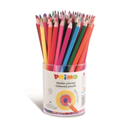 Crayon de couleur PRIMO - Hexagonal laqué - 12 couleurs - Pot de 72 pièces