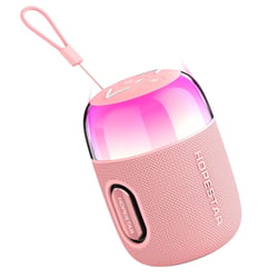 Mini Enceinte Bluetooth 10W Portable Avec Lumière RGB Autonomie 3-4H TWS FM Supportée Rose YONIS