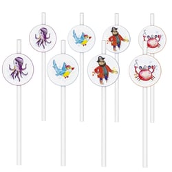 Paille - lot de 8 - pirates