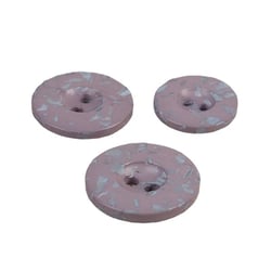 Lot de 3 boutons rond 2 trous bouteilles recyclées gris anthracite