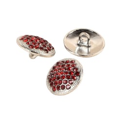 Lot de 3 boutons strass beaujolais 17mm
