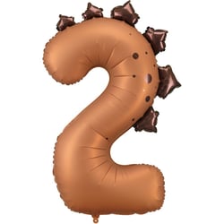 Ballon Aluminium Géant Dinosaure Chiffre 2   92 cm