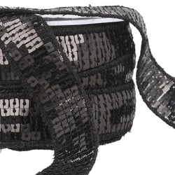 Galon paillettes noir au mètre